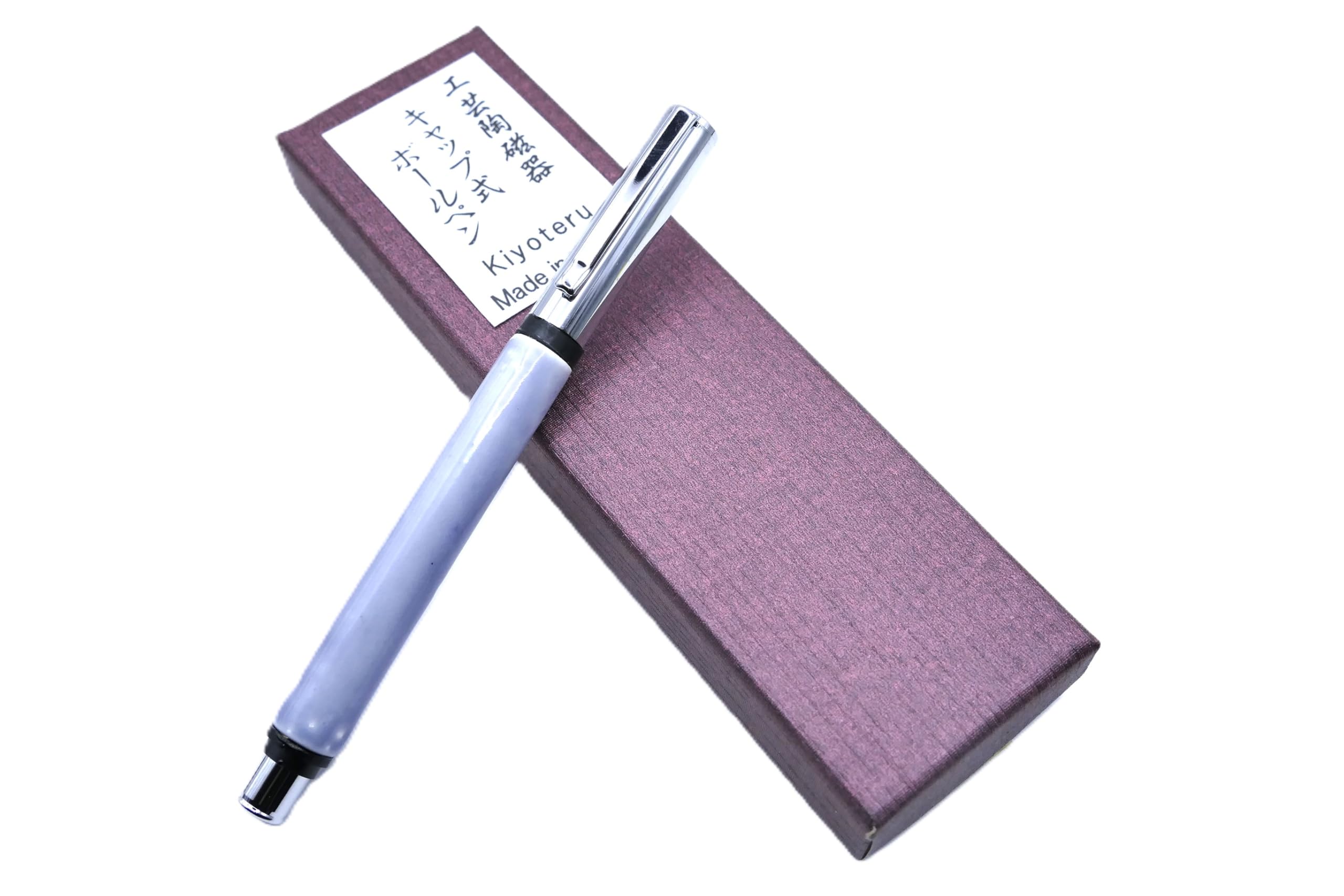 

Kiyoteru Craft Porcelain Cap Ballpoint Pen, Wisteria Purple, CLJ_TCP_31