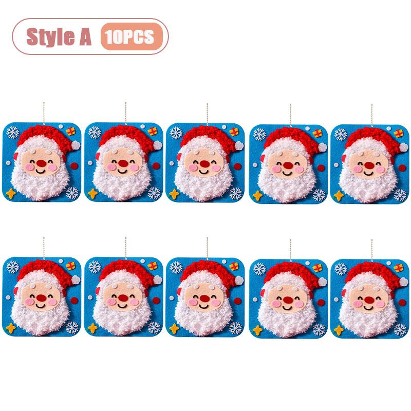 1-10PCS Christmas Gift DIY Felt Sewing Kit for Kid Handicraft Activity Preschool Toy Thread Painting Educational Craft Materials