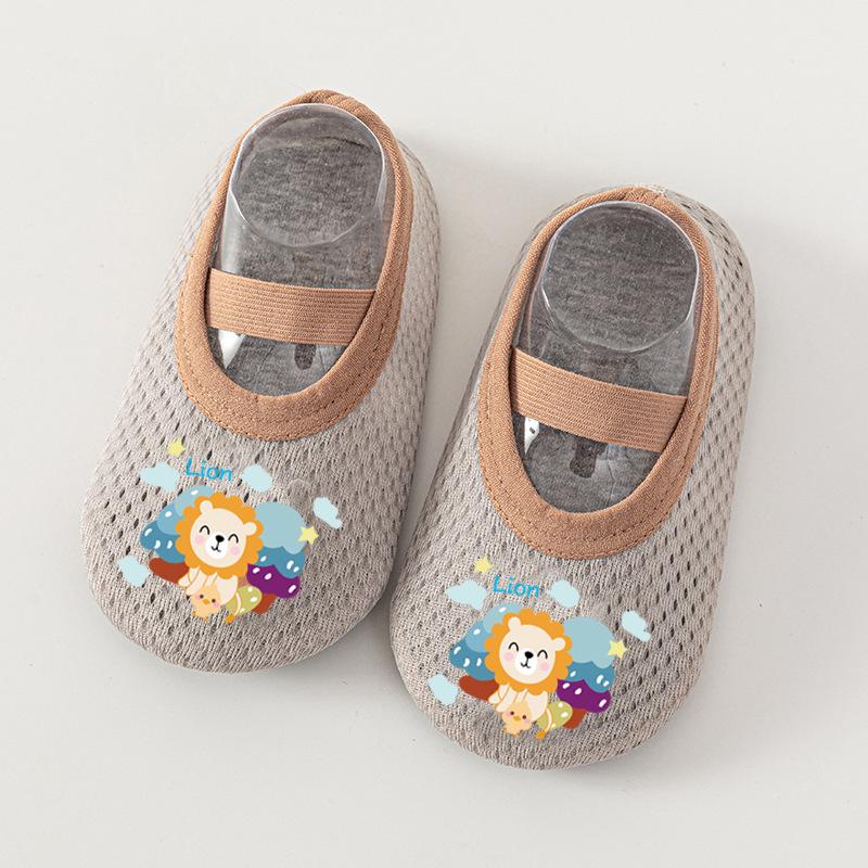 Summer Mesh Cartoon Infant Floor Socks & Breathable Walking Shoes