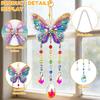 1 Set DIY Diamond Art Wind Chime Kit Crystal Diamond Painting Capture Wind Chime Set 5D Gem Art Wind Chimes for Home Decoration