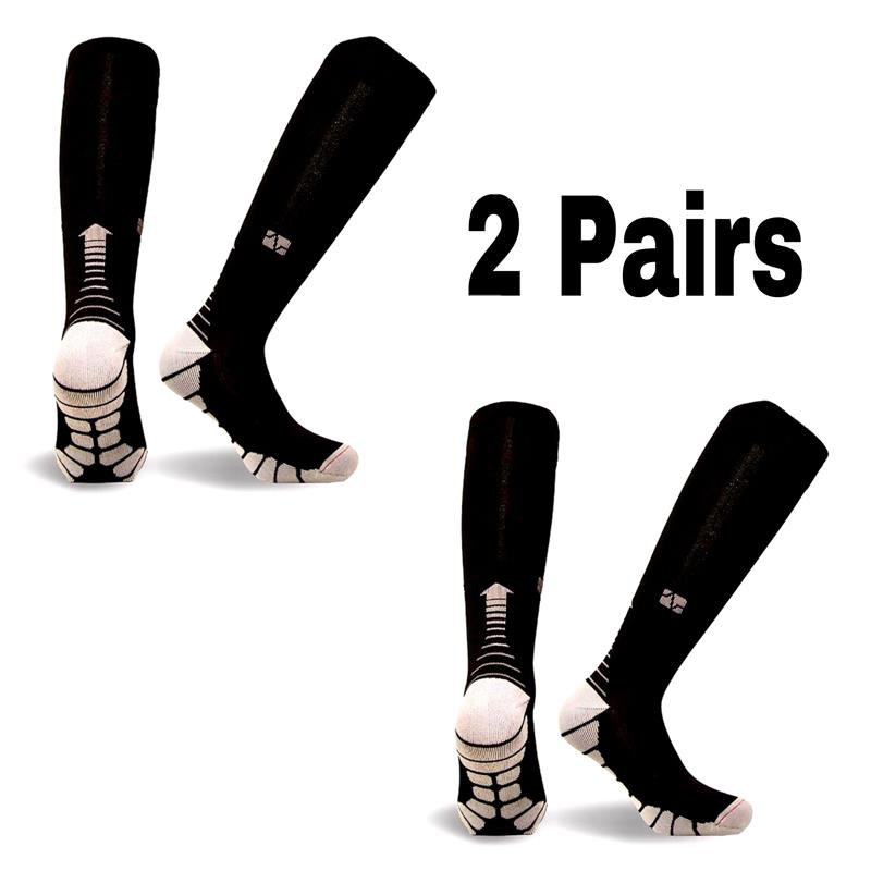 2/3/4 Pairs Running Men Compression Socks Fit Varicose Veins Football Soccer Stockings 30 Mmhg Atheletic Men Women Sports Socks