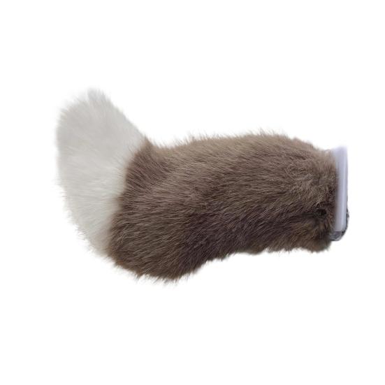 Faux Fur Electric Wagging Tail for Car, Remote Control Moving Tail Decoration, Rechargeable Detachable Auto Accessory for Anime Cosplay