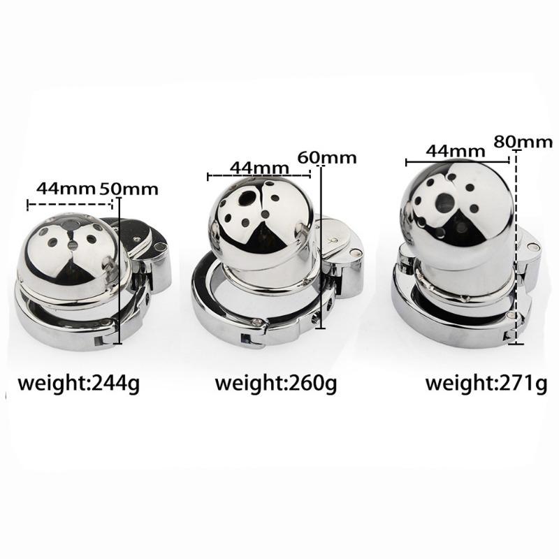 Male Metal Chastity Lock, Sissy Silver Chastity Cage, 6 Positions Adjustable Abstinence Chastity Device, Adult Erotic Products