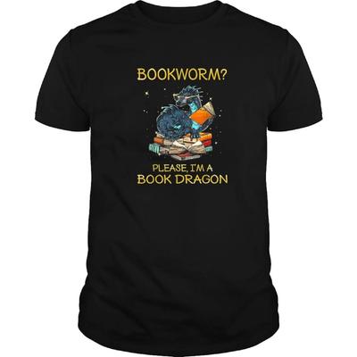 Bücherwurm Bitte - T-Shirts personalisieren - Ich bin ein Buch - T-Shirts im Großhandel - Drachen T-Shirt