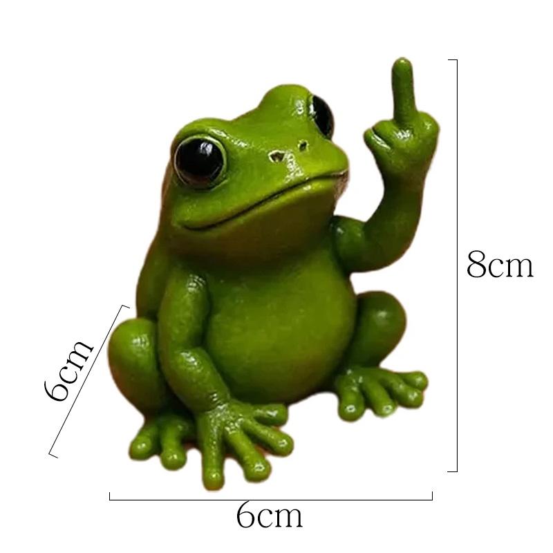 Funny Mini Middle Finger Animal Figurine Novelty Cat & Dog Resin Ornament Decor for Desk Office Home Gag Gifts