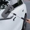 Interior Windshield Cleaning Tool with 180 Degree Rotatable and Extendable Handle Auto Inside Glass Wiper Kit for Cars