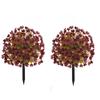 2pc Artificial Flower Garden Stakes for Outdoor Yard Decoration Durable Plastic Stem with Realistic Floral Design for Autumn Seasonal Display