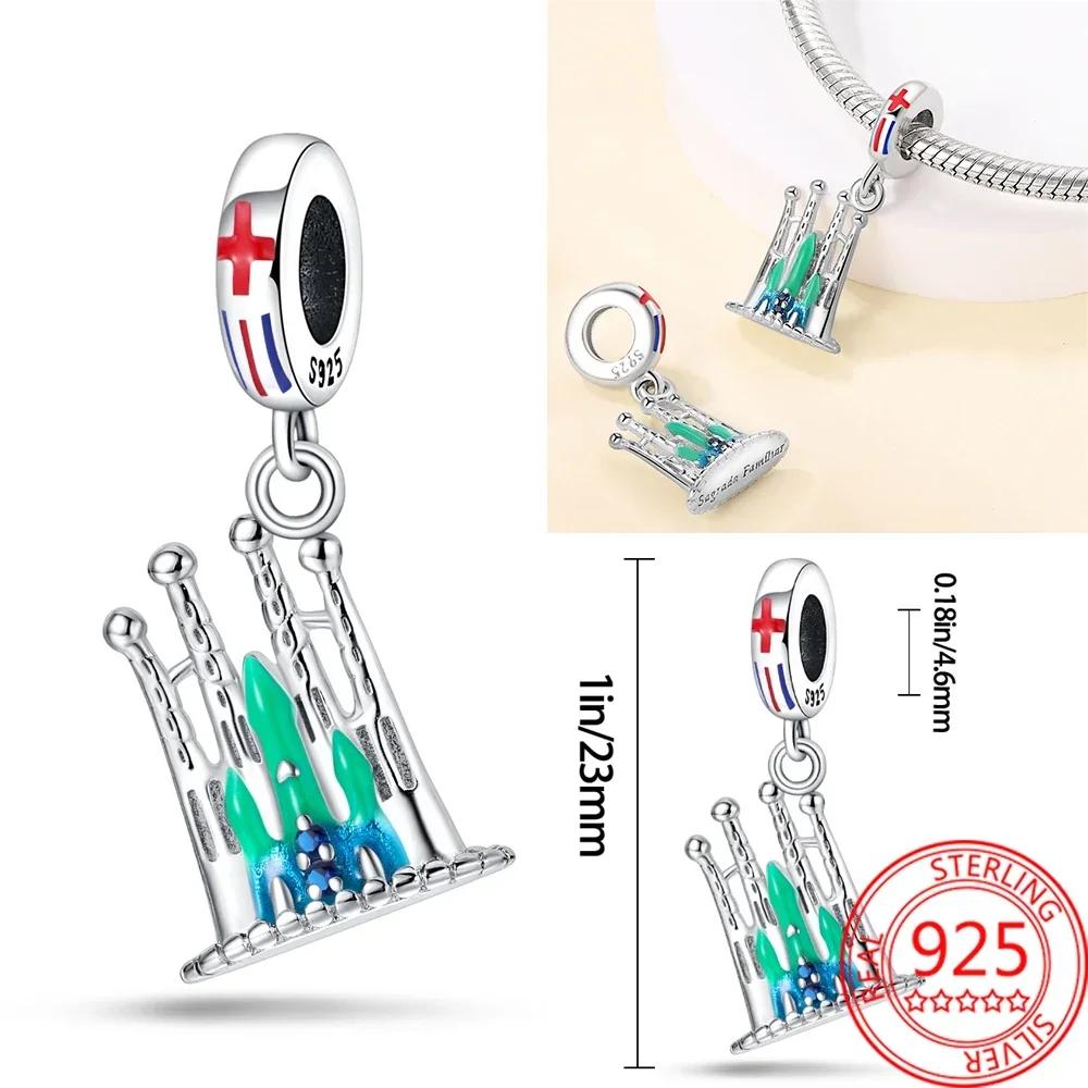 New Authentic Copper Statue of Liberty Paris Eiffel Tower Car Travel Charm Bead Charms Bead Charms Compatible With Bracelets Do It Yourself Fine Jewel