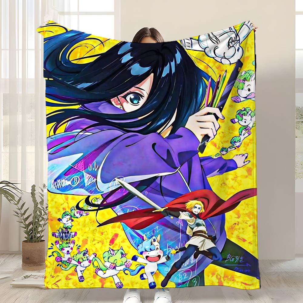 Anime ZENSHU Throw Kid-Friendly Flannel Throw Blanket Soft Warm Anti-Static Washable All Season 75x90cm