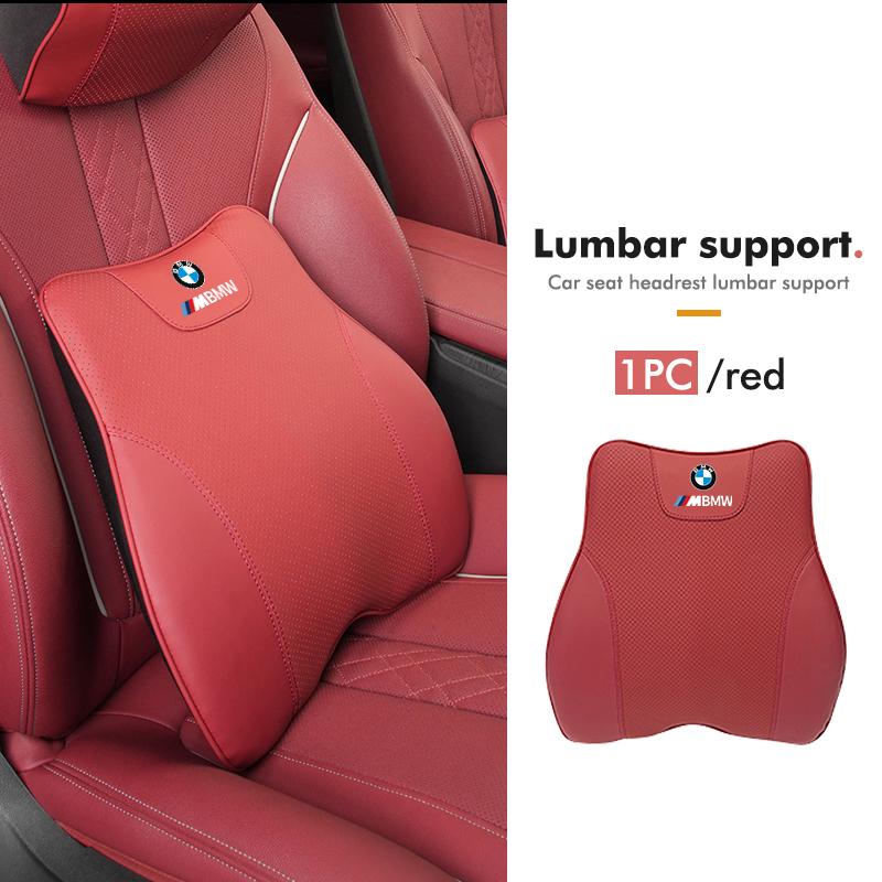 For BMW Car Logo Seat Headrest Neck Pillow Lumbar Support Protect Pad Accessories E90 E60 E46 E39 F30 F10 E87 X3 X4 X5 X1 G30 VL4