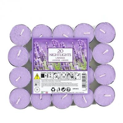 Aladino Lavendel-Teelichter (Packung mit 20)