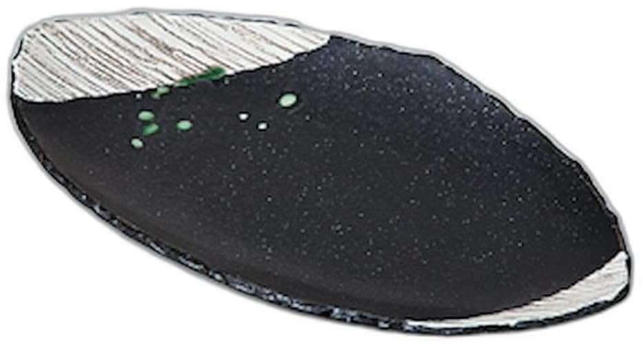 

Black Oribe Square Comb Pattern Pottery Plate x 16 x Pottery Plate Setomonohonpo [29.7 2.8cm]