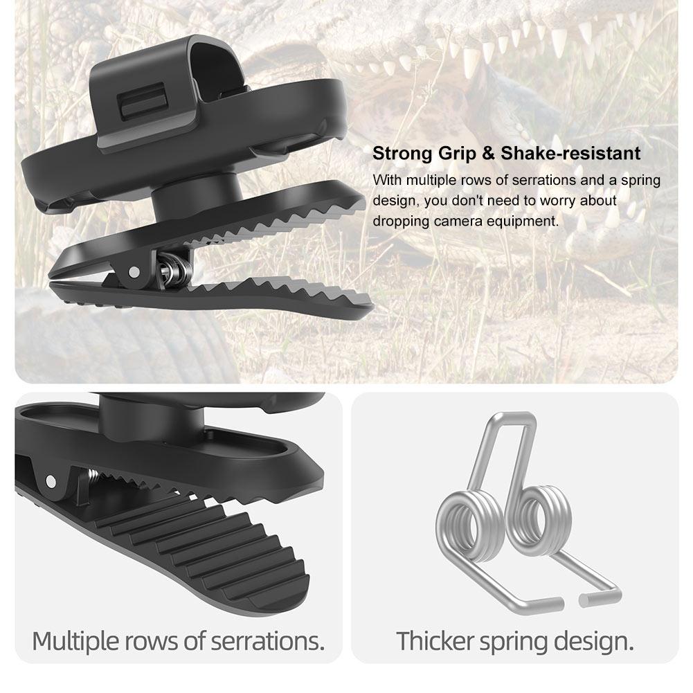 Camera Clip 360 Degree Fixed Mount Clamp Camera Cap Holder for Insta360 GO 3S/GO 3 Sports Camera Accessories