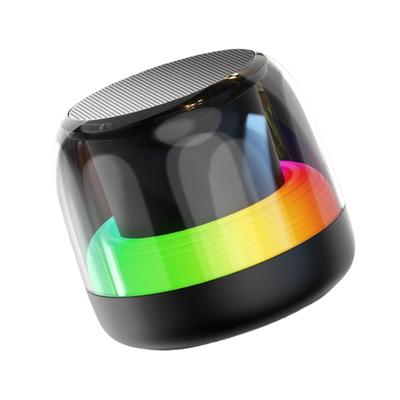 Portable Bluetooth-compatible Speaker With 360°Surround Sound Deep Bass Led Lights 800mAh Battery USB TF Card Support For Outdoor Party