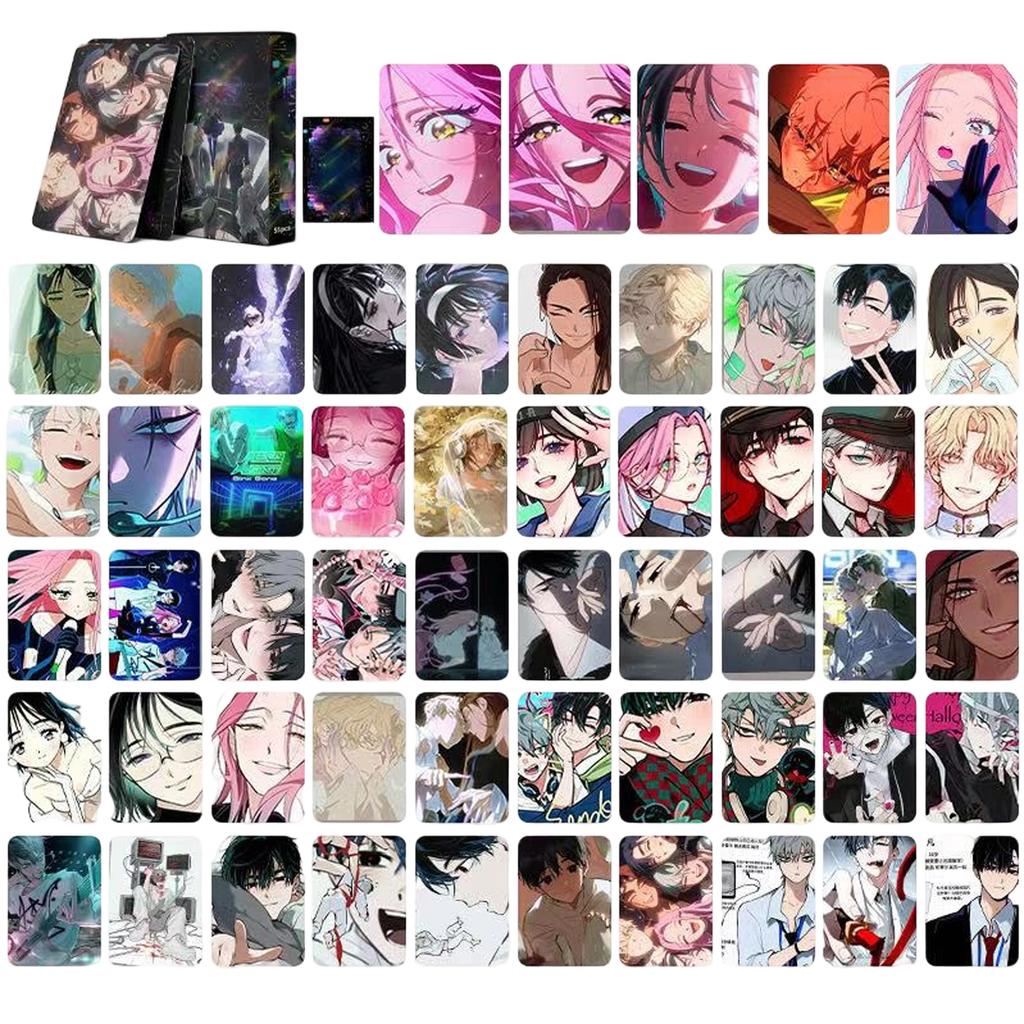 55 Pack Irregular Shaped Stage Collectible Cards for Display and Collecting