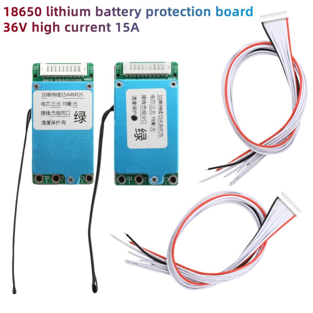 1/2pcs BMS 10S 36V 15A Li-ion Lithium-ion 18650 Battery Protection Board with Overcharge Overdischarge Overcurrent and Short Cir