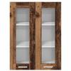 Hanging Cabinet with Storage Rustic Wood Finish 60 X 31 X 80 Cm Engineered Wood