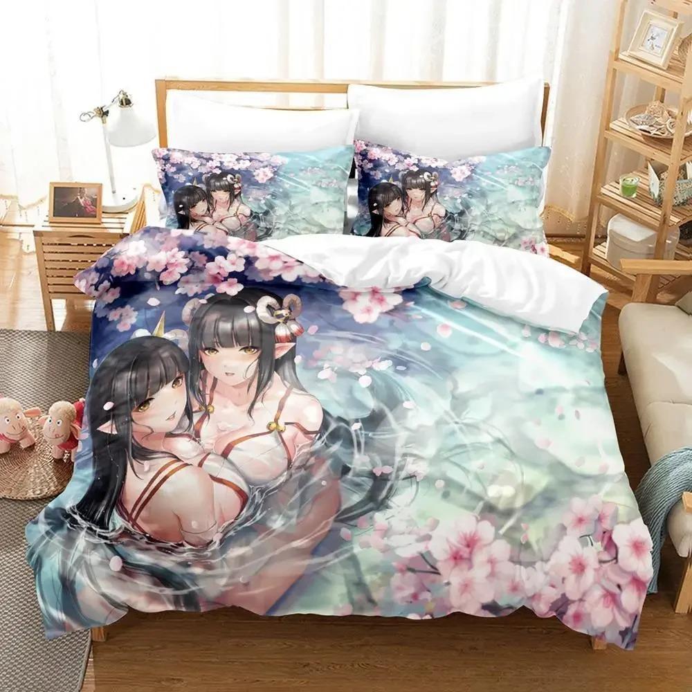 Hinoa Minoto Beddengoed Set Eenpersoons Twin Vol Queen King Size Bed Set Volwassene Kind Slaapkamer Dekbedovertrek Sets 3D Print Anime Hoeslakenset