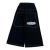 RogueWave Hip Hop Y2k Nuevo Color Wexwear Jeans Baggy Bordados Streetwear Jeans Hombre Mujer Cintura Alta Pantalón Ancho Harajuku Pantalones Negros