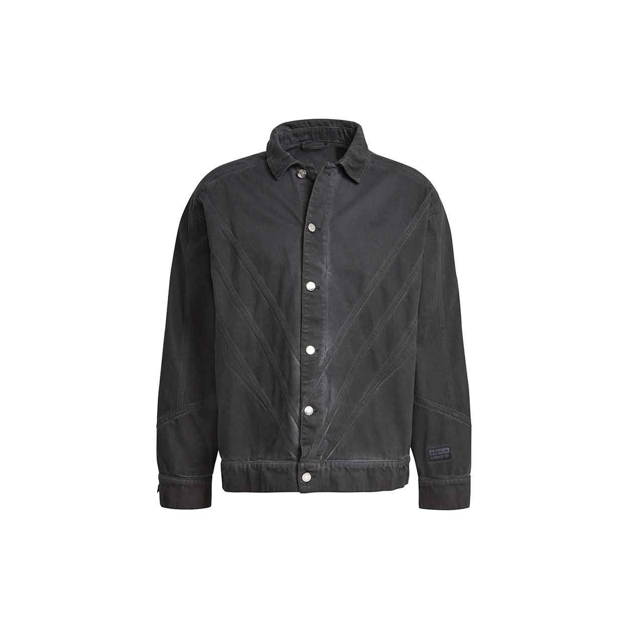 adidas originals Fshn Denim Jkt Casual Sports lapel Jacket Black Men s GN3292 XS
