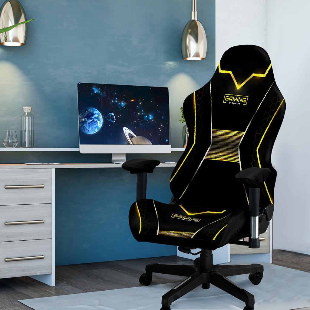 Capas para Cadeira de Escritório e Gamer com Alta Elasticidade Materiais Laváveis Capas para Cadeiras de Jogos Decoração de Home Office