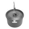Large Capacity Aluminum Alloy Anti Stick Camping Hanging Pot, Multifunctional Portable   Cooking Soup Water with Lightweight Design for Road Tr