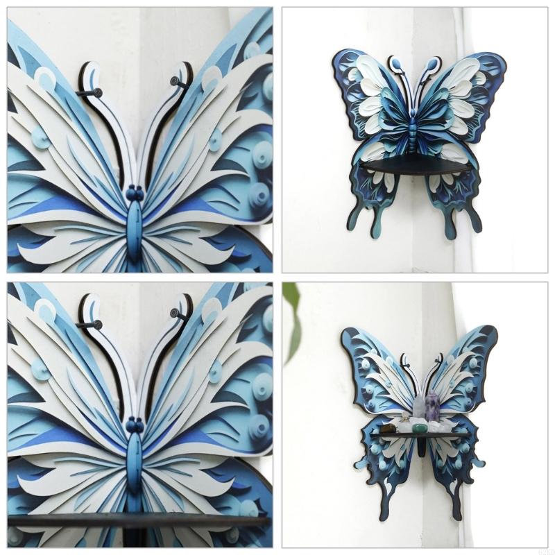 62KD Artistic Butterfly Crystal Shelf for Collectibles and Jewelry Display