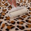 1PC- Autumn and winter rabbit skin leopard print sofa cover fabric, anti cat scratch and anti slip, all season seat cushion