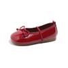 Girls' Small Leather shoes2026Spring and Autumn New Korean Style Mary Jane Slip-On Bow Ballet Soft Sole Princess Shoes