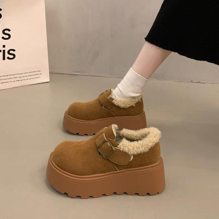 

2026 Winter Flats Platform Women Fur Snow Boots Warm Cotton Shoes Trend Chelsea Boots Casual Sneaker Sport Walking Mujer Botas 35 жёлтый