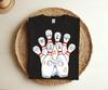 Cartoon Bowling Scared Bowling Pins Funny Sport Bowler T-Shirt, Bowling Game Play Lover Tshirt, Gift For Bowlers, 10 Pin Game Lover Outfit,