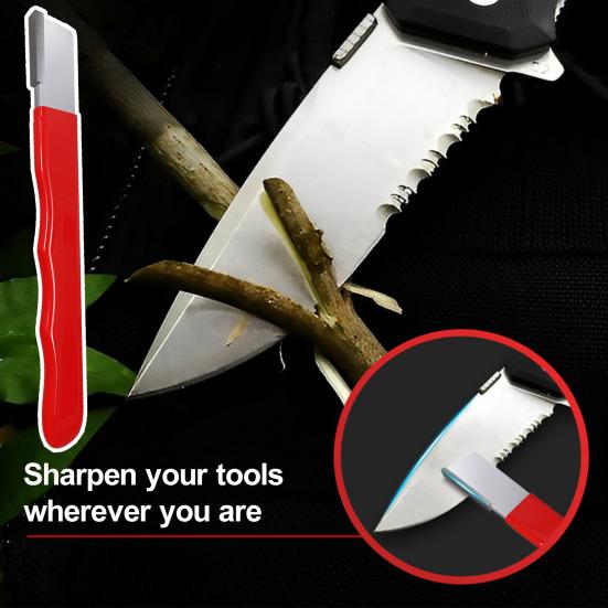Venkovní přenosný nůžkový brousek na nože s protiskluzovou rukojetí Ergonomická kompaktní velikost přenosný zahradní nástroj brousek kámen
