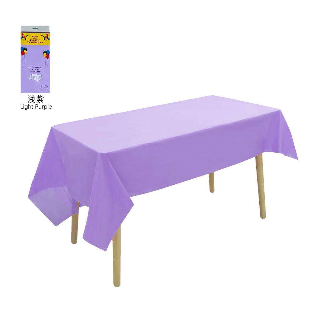 12 Colors Available Solid PEVA Anti-Wrinkle Disposable Rectangular Tablecloth, Suitable for Indoor And Outdoor Parties, Picnics, Birthdays, Weddings