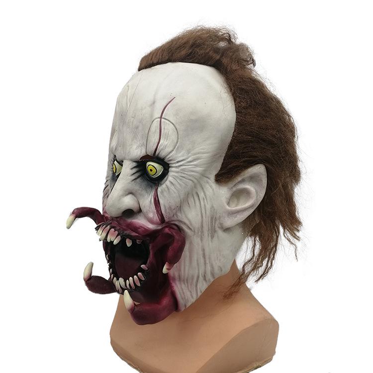 Reanimated Scary Clown Mask - Halloween Horror Prank Latex Headgear