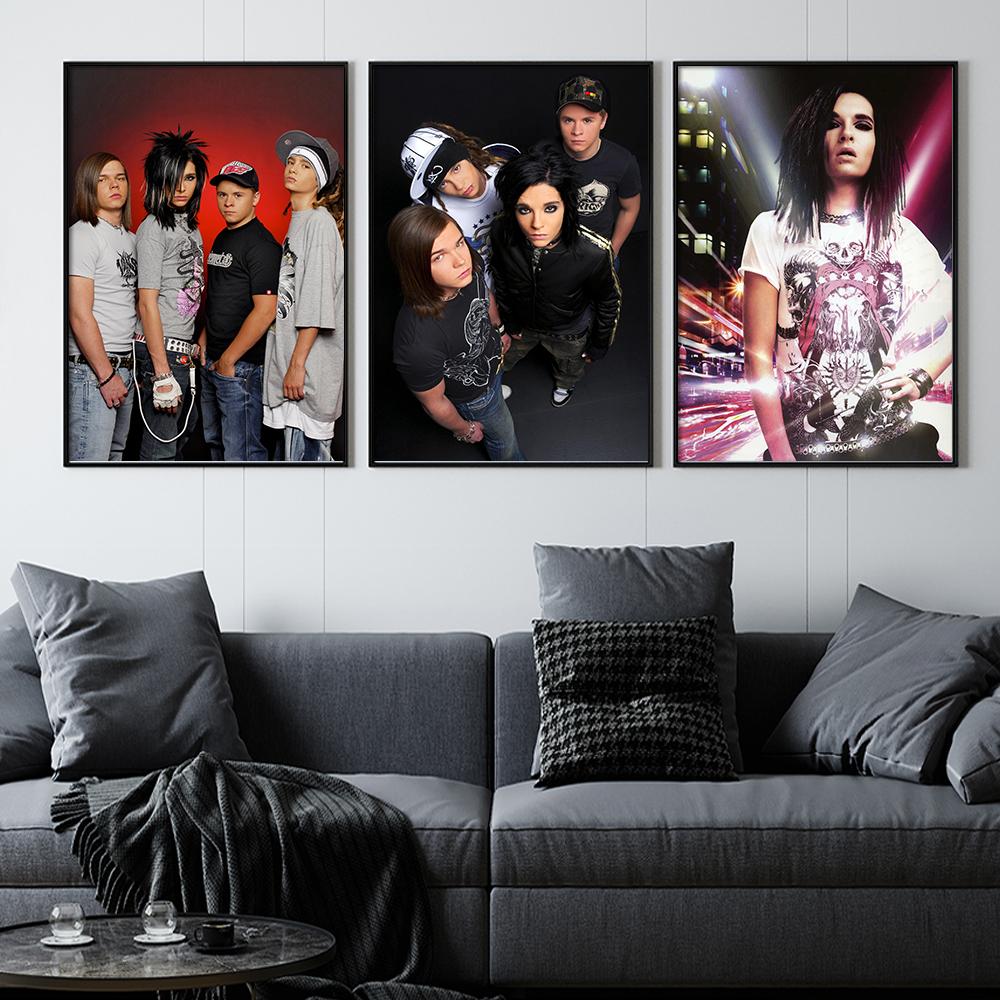 

T-Tokio Hotel-Band постеры с принтом, картина на холсте, винтажная настенная живопись в стиле рок, портретная картина для гостиной, домашний эстетический декор, Cuadros