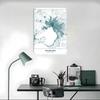 Melbourne City Map Teal on White Tinplate Poster Customized Wall Art Vintage Metal Signs Retro Tin Plaque for House Office Decor