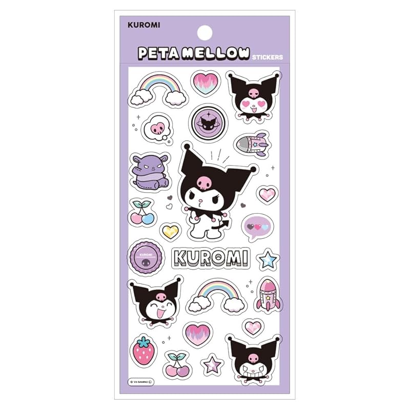 T's Factory Sanrio Characters Petamelow Stickers Kuromi Approx. H175 X W90mm SR-5546945KU