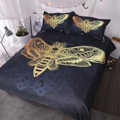 3D Schattige Gele Bij Beddengoedset, Hoge kwaliteit, Zacht en Comfortabel Dekbedovertrek met Kussenslopen, Bedlinnen, Hommel, Zwarte Bedset