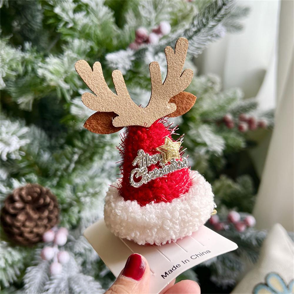 Barrettes Gift Packaging Hair Grips Party Hair Accessories Santa Hat Design Hair Clips For Special Occasions Children’S Gifts