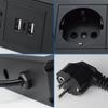 Recessed Power Strip with 2 Sockets USB A USB C Ports Embedded Furniture Charging Station for Desk Nightstand Cabinet