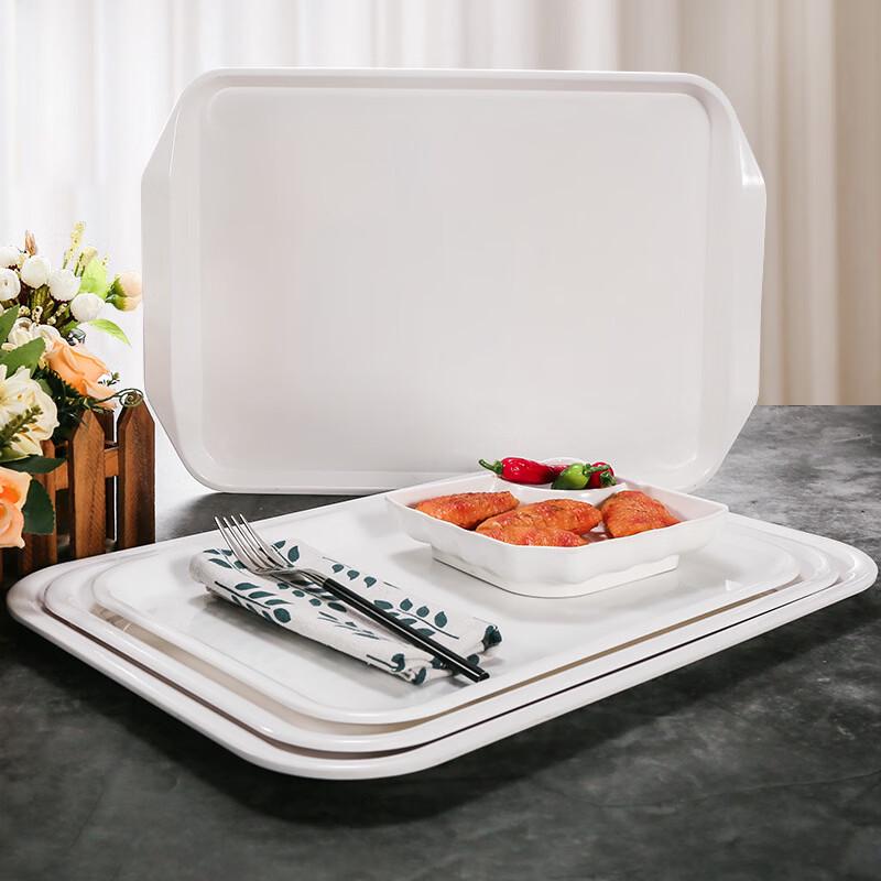 ZISIZ Melamine Rectangular Fast Food Tray