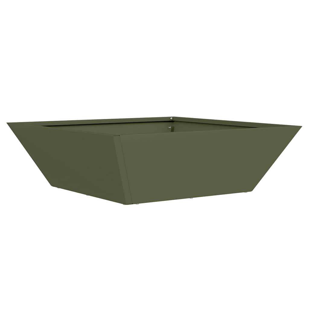 Garden Planter Set 5 Pcs Olive Green 50 X 50 X 15 Cm