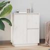 VidaXL White Buffet 60x34x75 Cm Solid Pine Wood