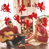 8pcs Valentine's Day Cupid Hanging Decoration Red Angel Decoration Tag Wedding Proposal Engagement Party Background Layout