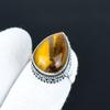Inel cu Piatră Prețioasă Ochi de Tigru Natural, Bijuterii din Argint Sterling 925, Inel Lucrat Manual, Inel Statement din Argint cu Ochi de Tigru, Cadouri de Ziua de Naștere Pentru Femei