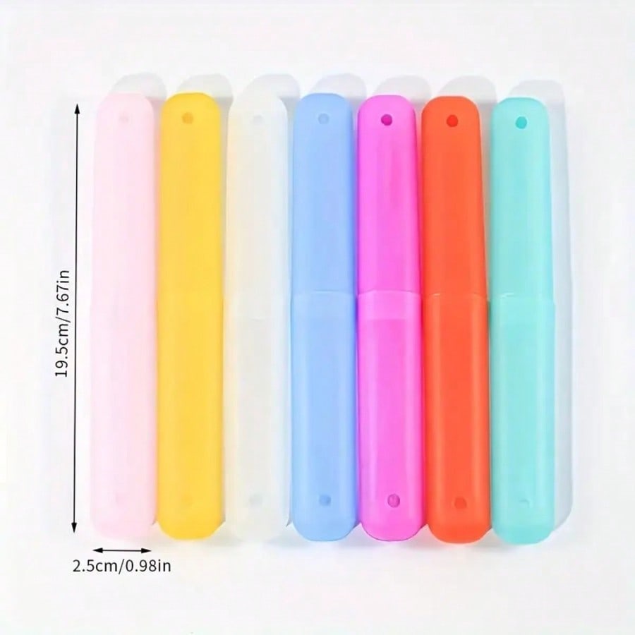 1/3/5PCS Travel Toothbrush Case, Portable Tooth Brush Cover Holder, Hygiene Protector for Outdoor, Bathroom, School & Dorm Use