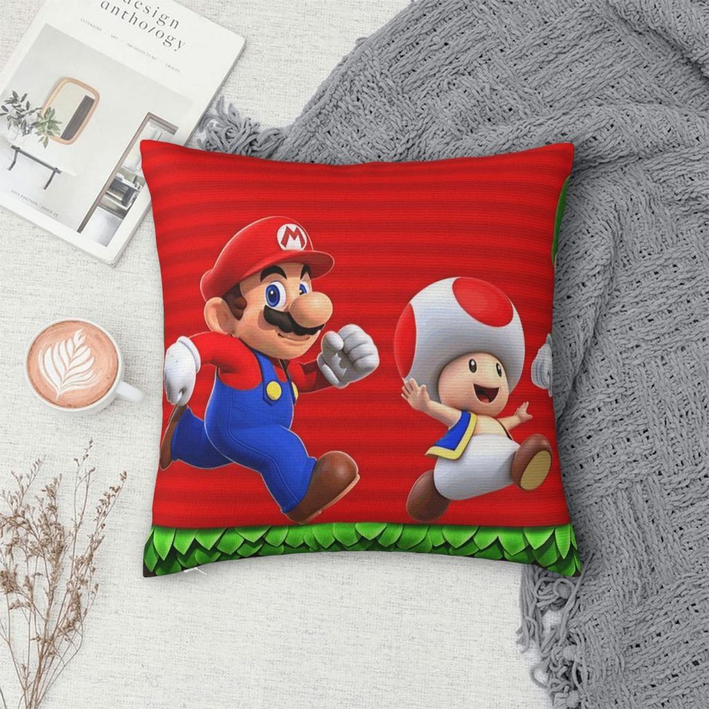 Super Marios Game Pillow Cases Cushion Cover Awesome Polyester Decorative Throw Pillow Case Cover for Sofa 40*40cm