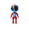 Transformable Alloy Motorcycle Rider Figure with Helmet Desktop Ornament Model Collectible Gift for Boys Kids