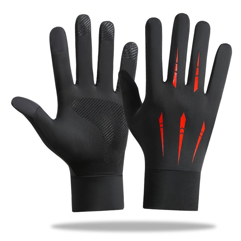 Mens UV Protection Half-Finger Cooling Gloves Cycling Driving Fishing Outdoor Use