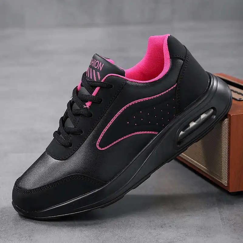 Fashion Thick Heeled Lace-up Shoes Due Tohood Vulcanize Women's Sneakers Large Size New In Women Boots Sport All Brand League